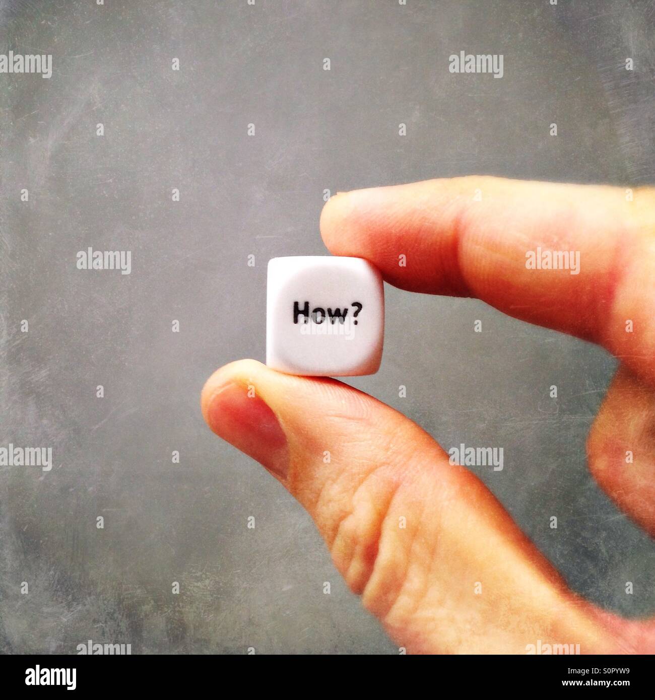 How? - Smartphone Captured Stock Image