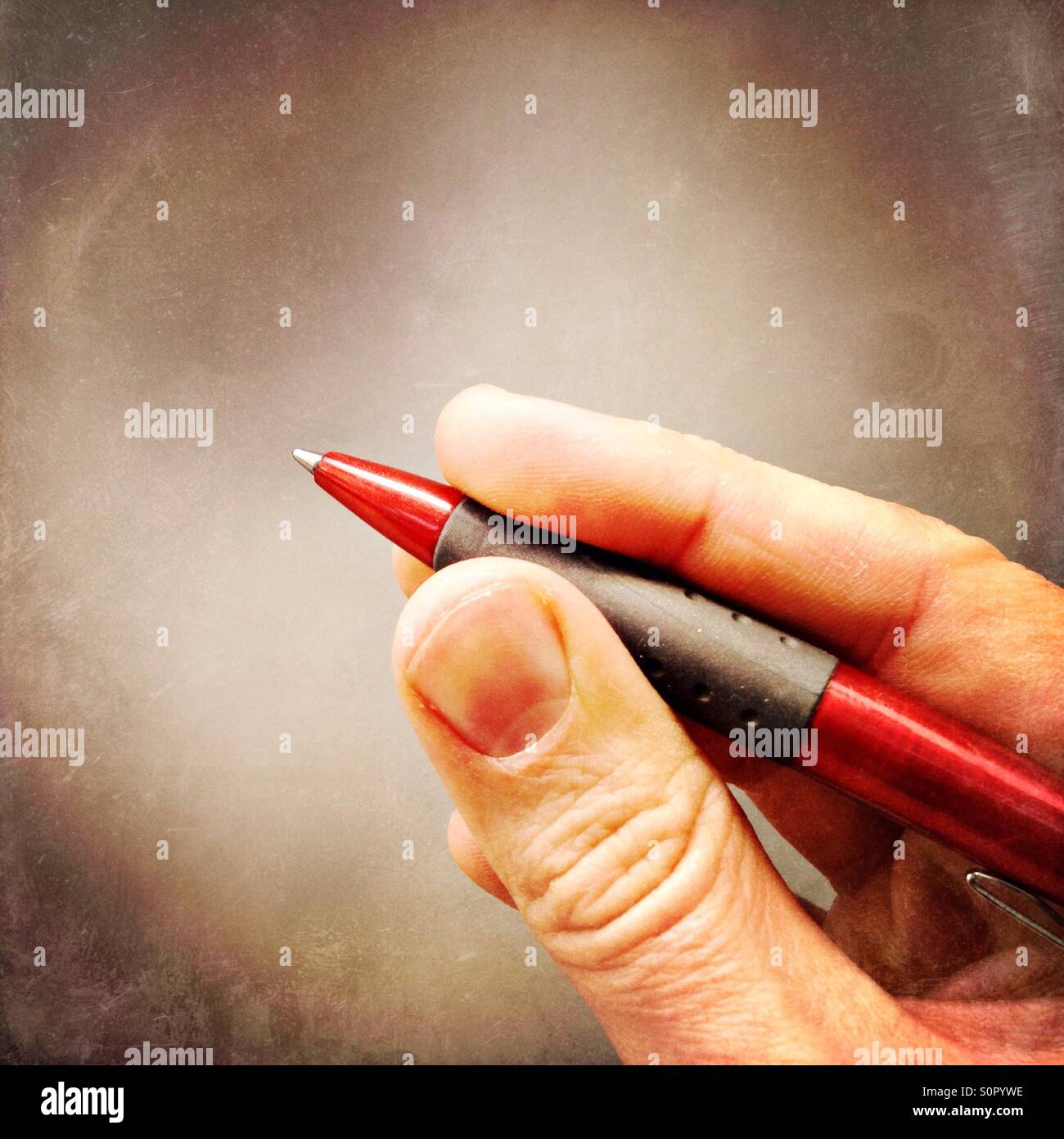 Red pen - Smartphone Captured Stock Image