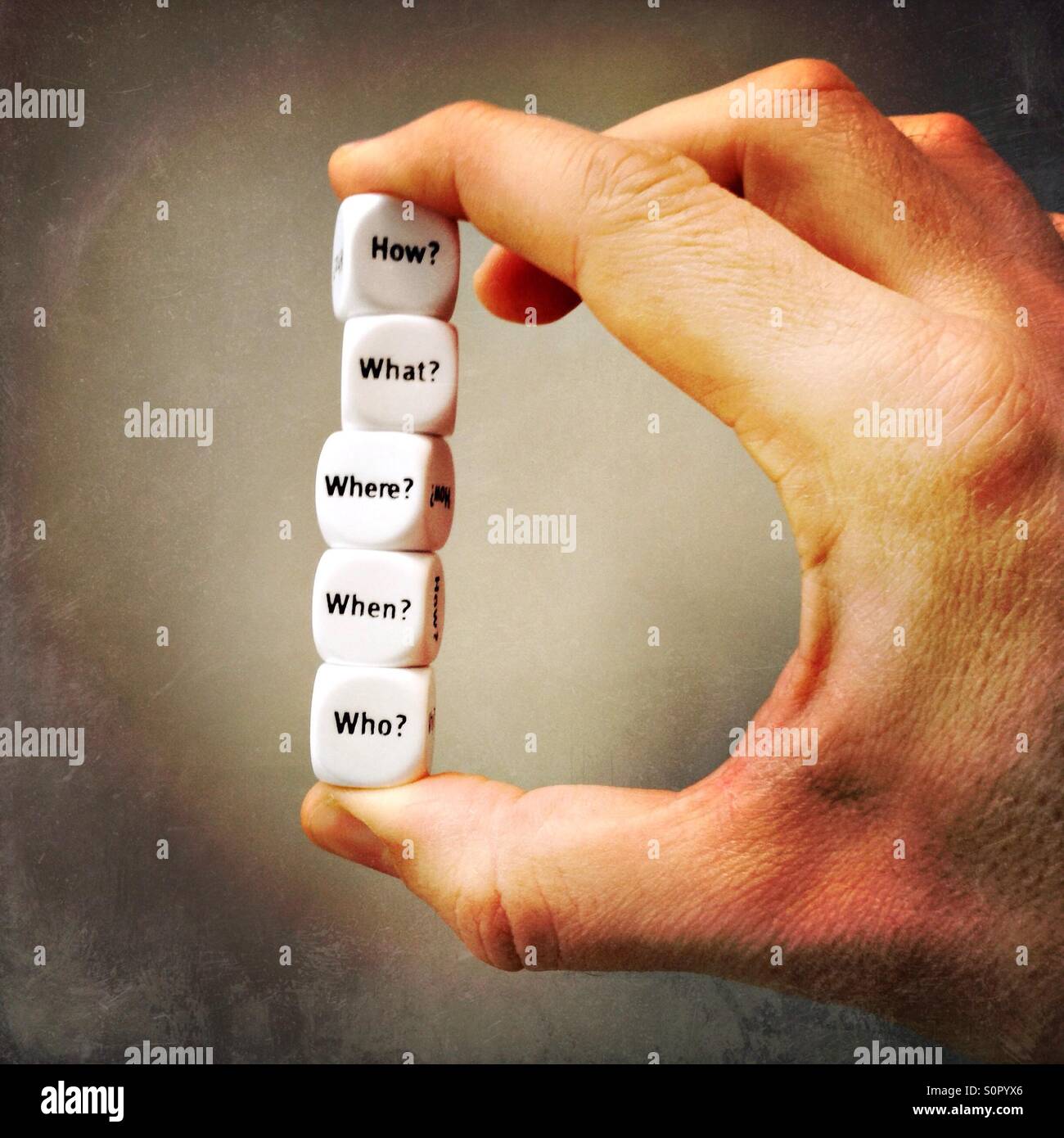 Questions - Smartphone Captured Stock Image