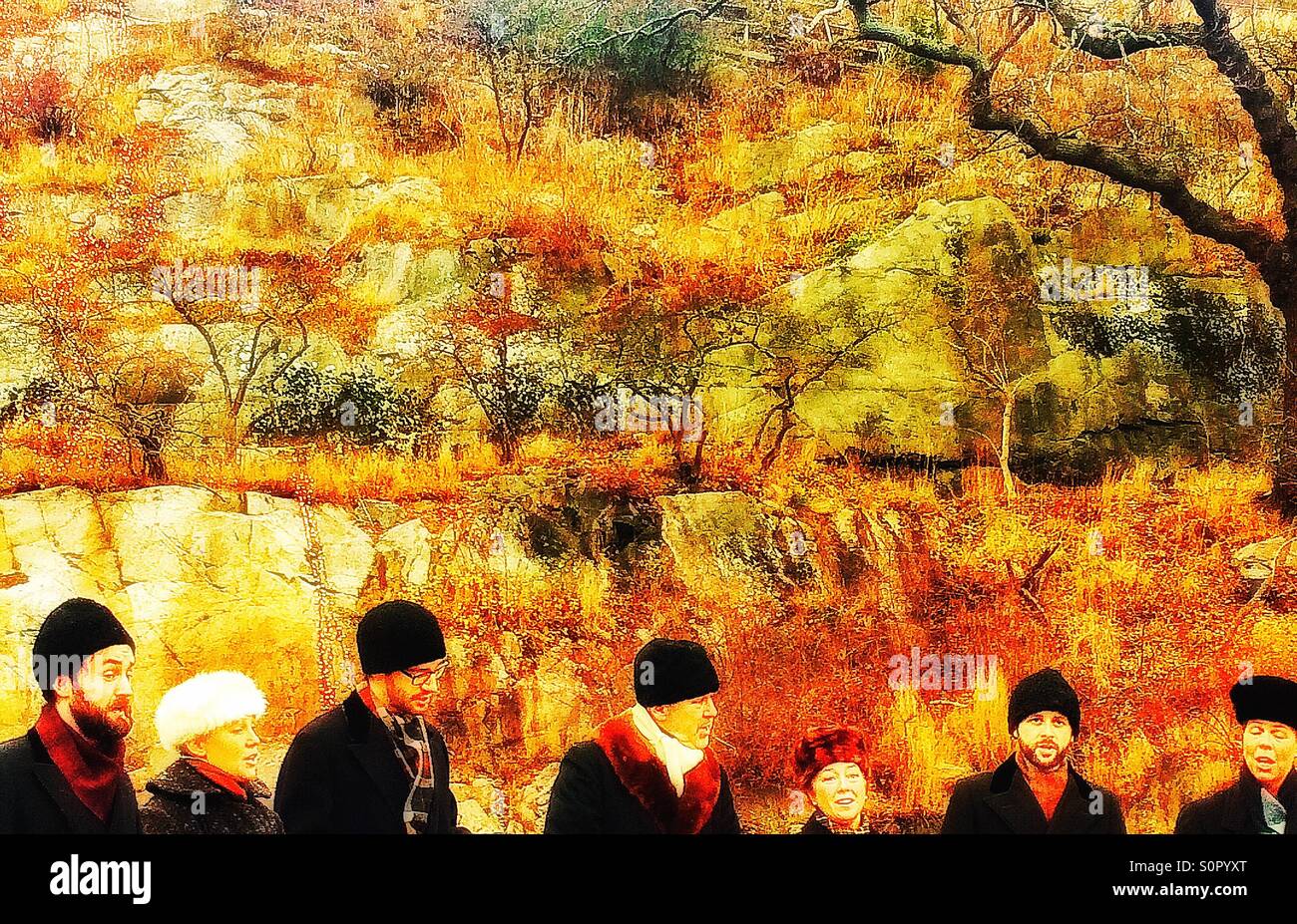 Nature and winter fur hats - Smartphone Captured Stock Image