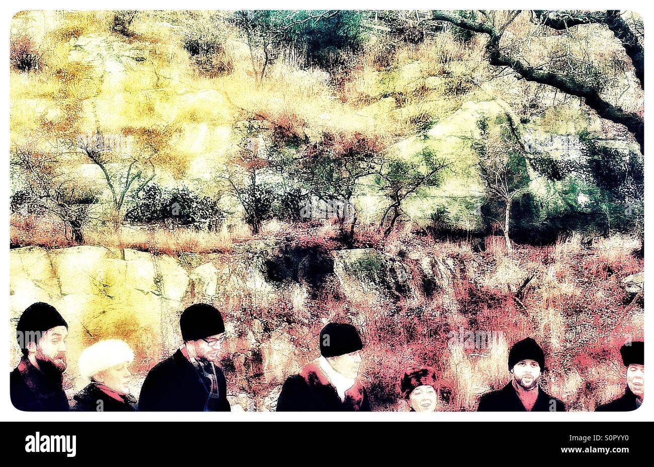 Stockholm hat group - Smartphone Captured Stock Image