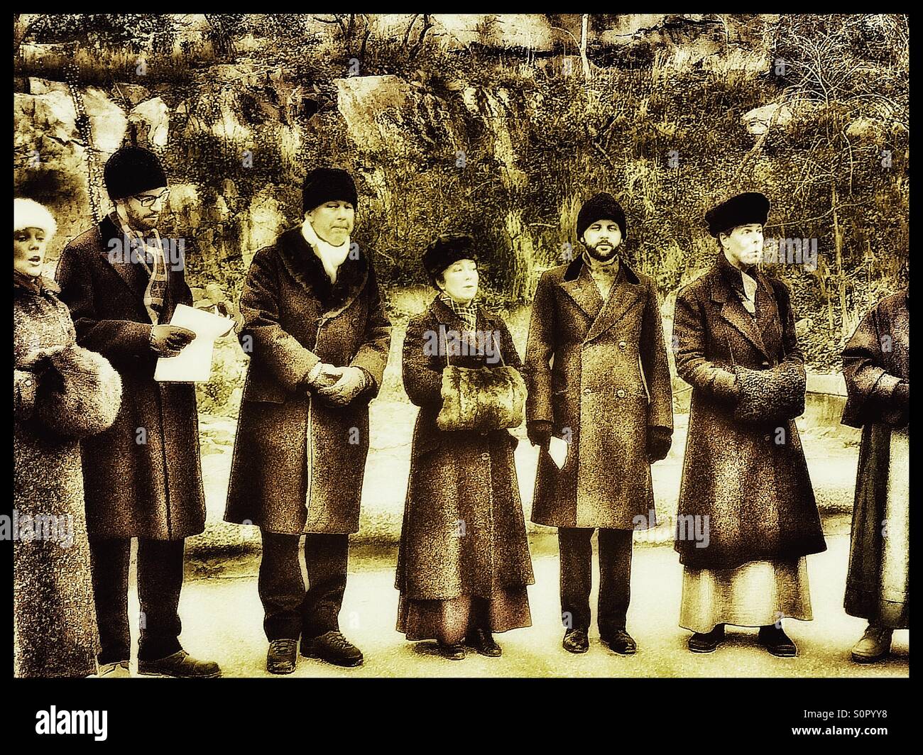 Winter singers Stockholm - Smartphone Captured Stock Image