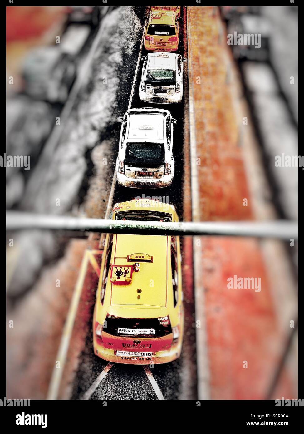 Queuing through blur - Smartphone Captured Stock Image