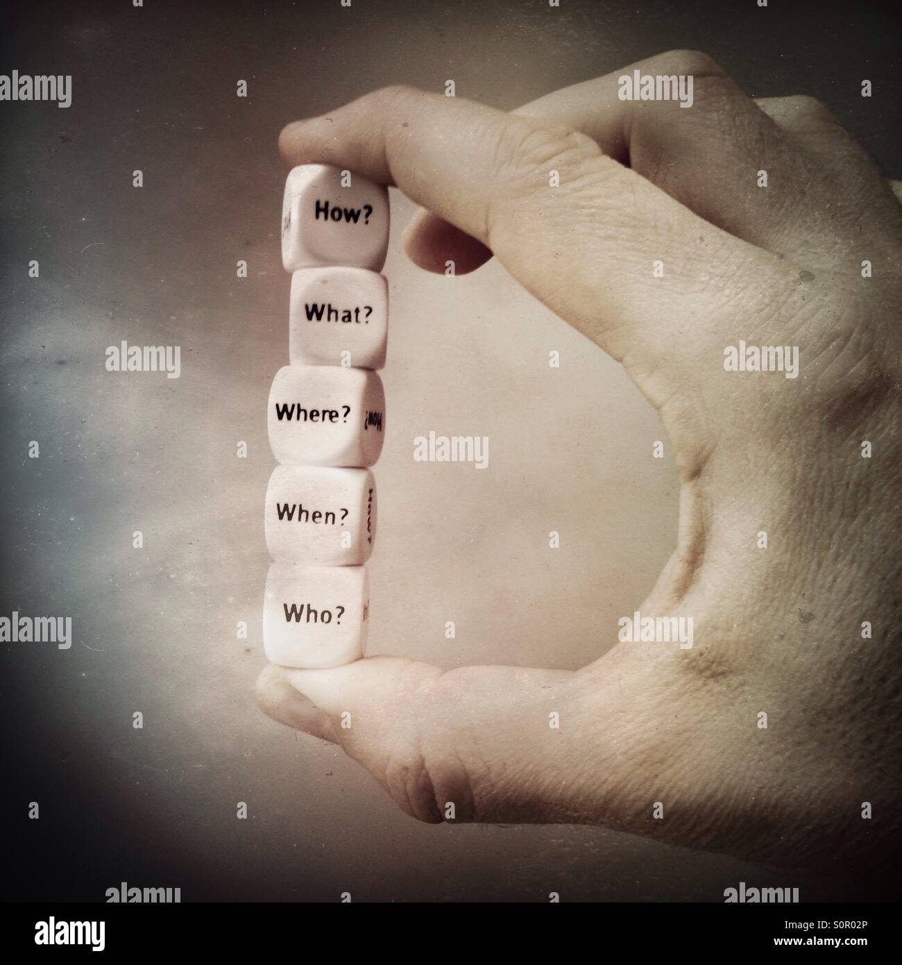 Questions helping with planning and decision making - Smartphone Captured Stock Image