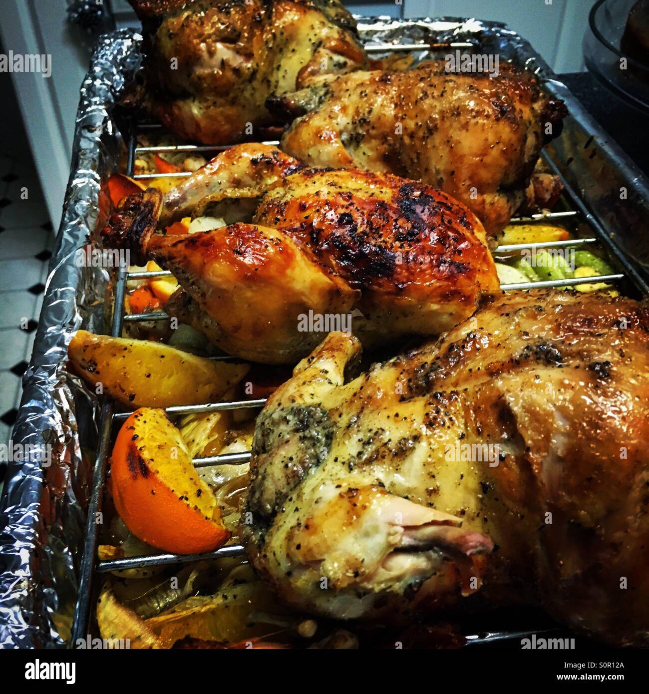 How to cook Cornish hens Stock Photo Alamy