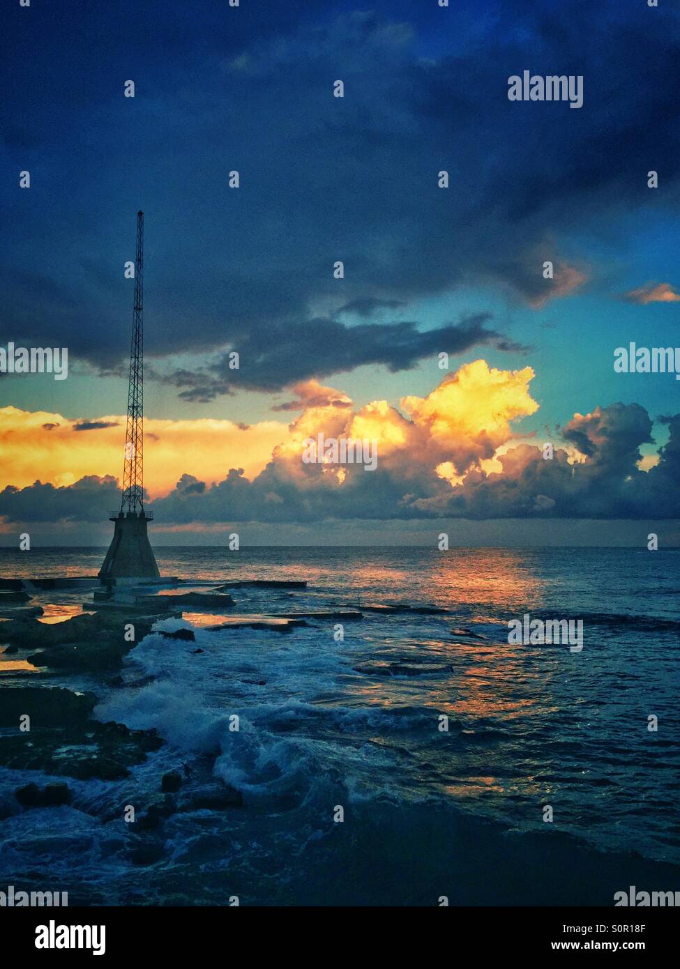 Sunrise at Manara Beirut Lebanon - Smartphone Captured Stock Image