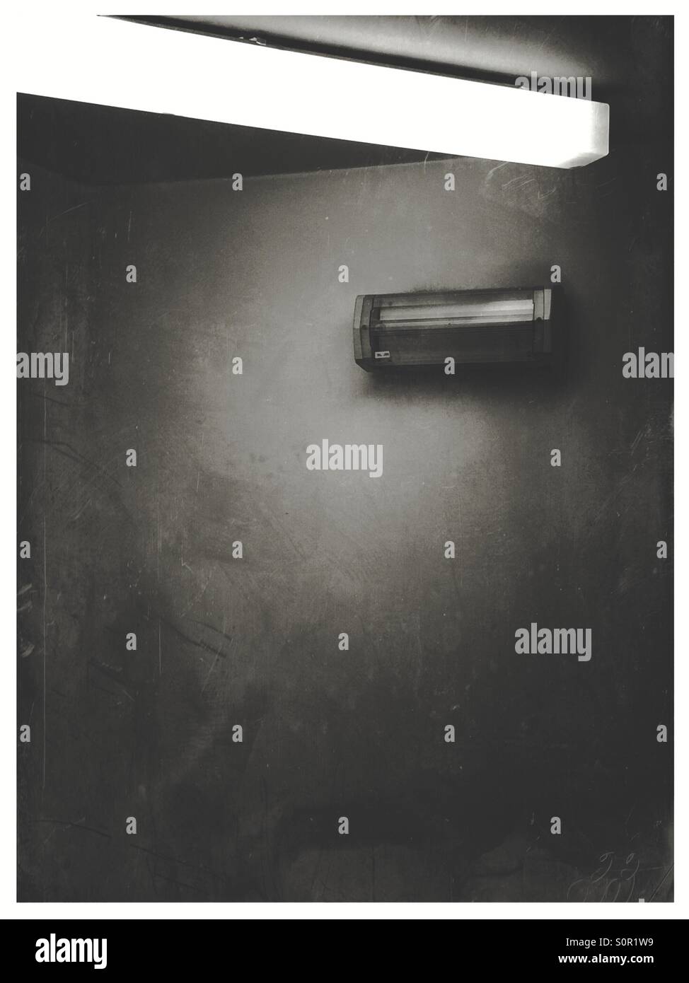 Unlit emergency lighting - Smartphone Captured Stock Image