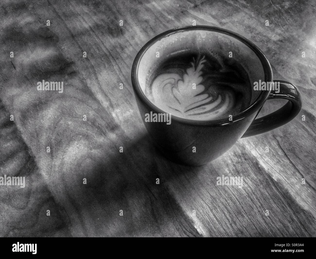 Cup of coffee- black and white - Smartphone Captured Stock Image