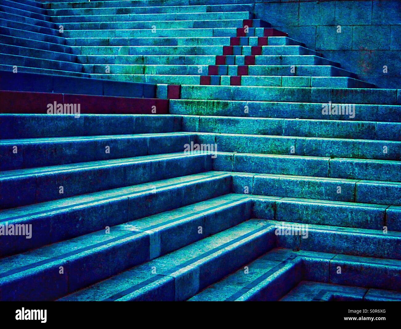 Blue Stairway - Smartphone Captured Stock Image