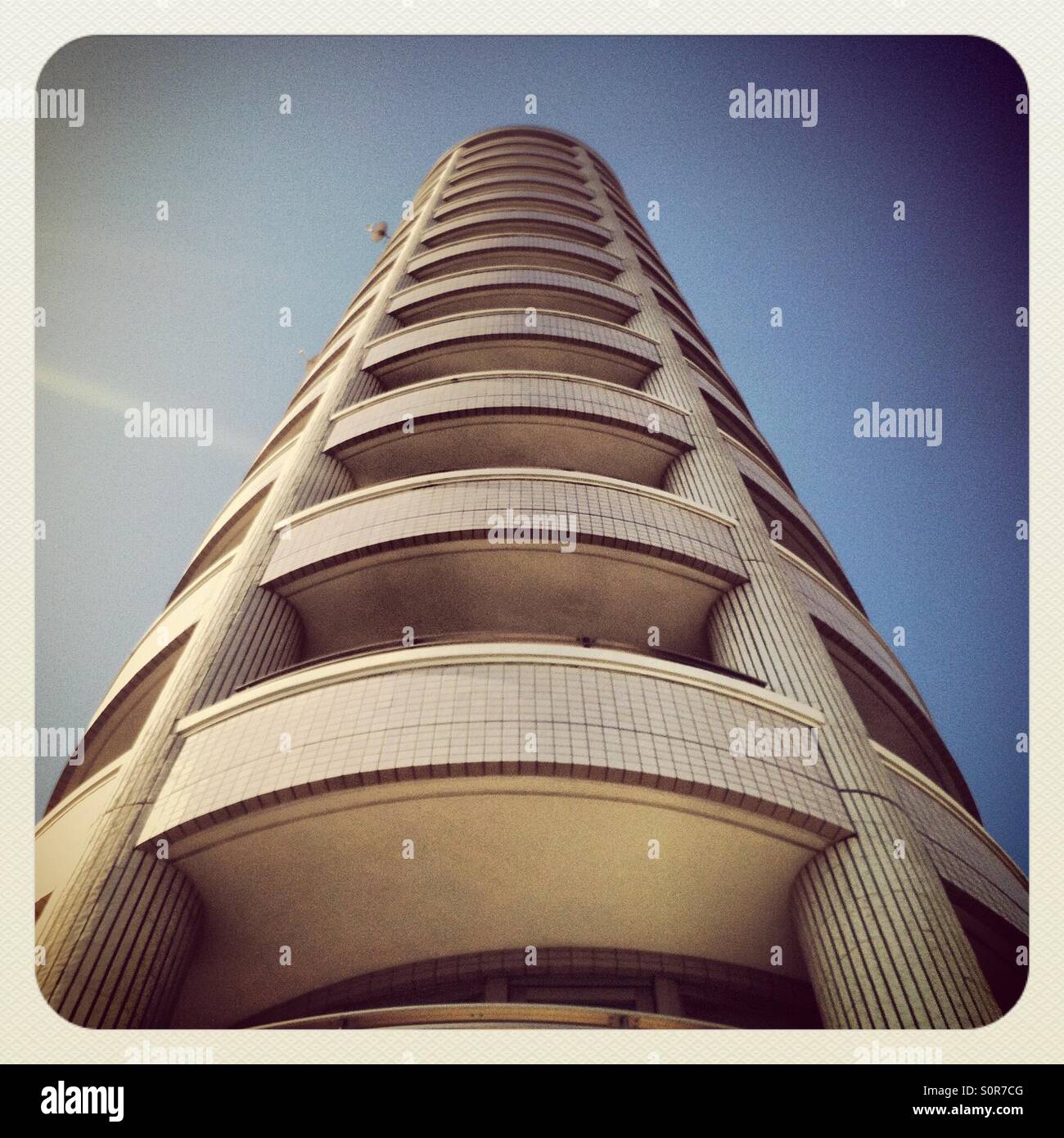 Rounded apartment building Stock Photo - Alamy