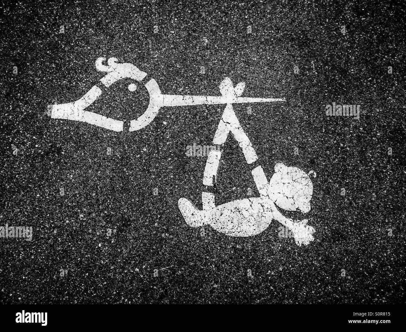 Expectant mother parking sing - Smartphone Captured Stock Image