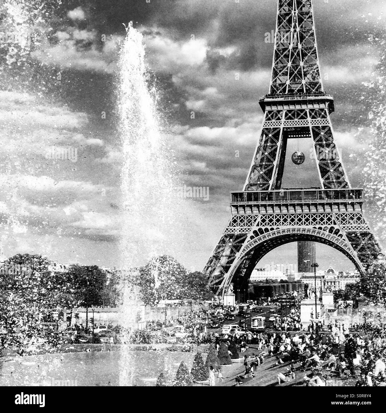 The Eiffel Tower from Jardins du Trocadero - Smartphone Captured Stock Image