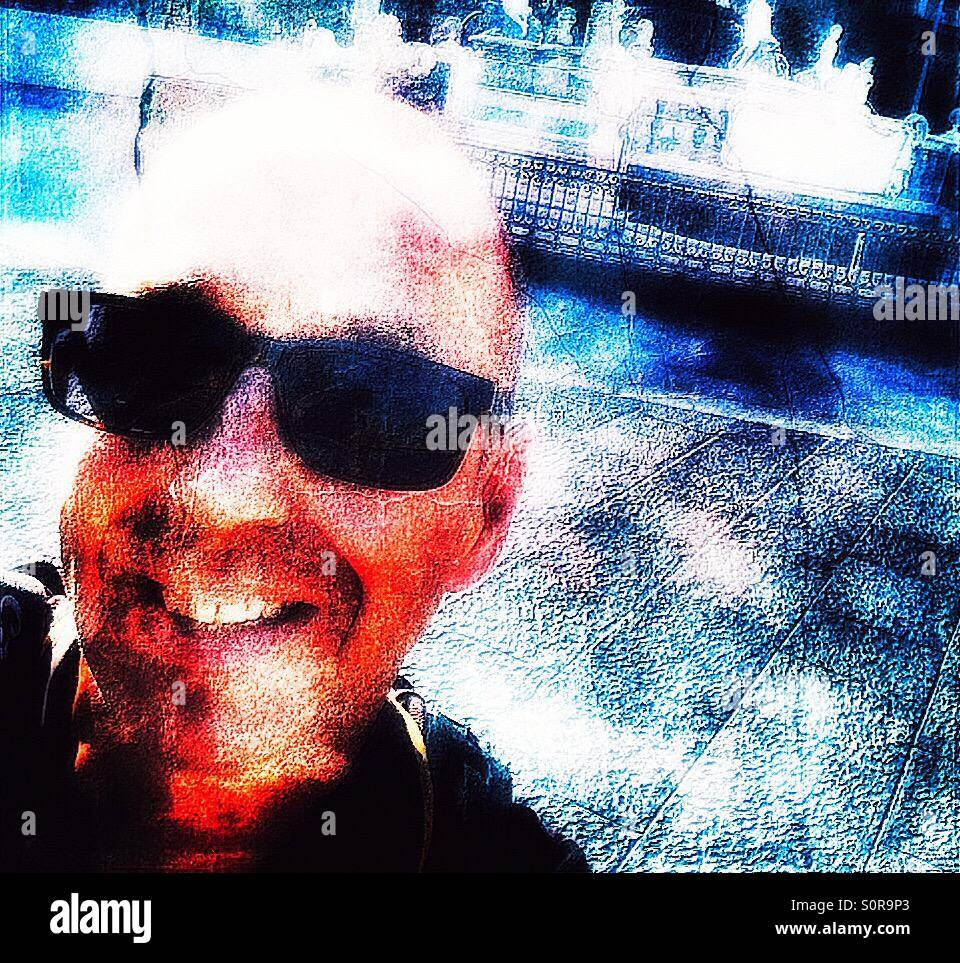 Naples selfie blur - Smartphone Captured Stock Image