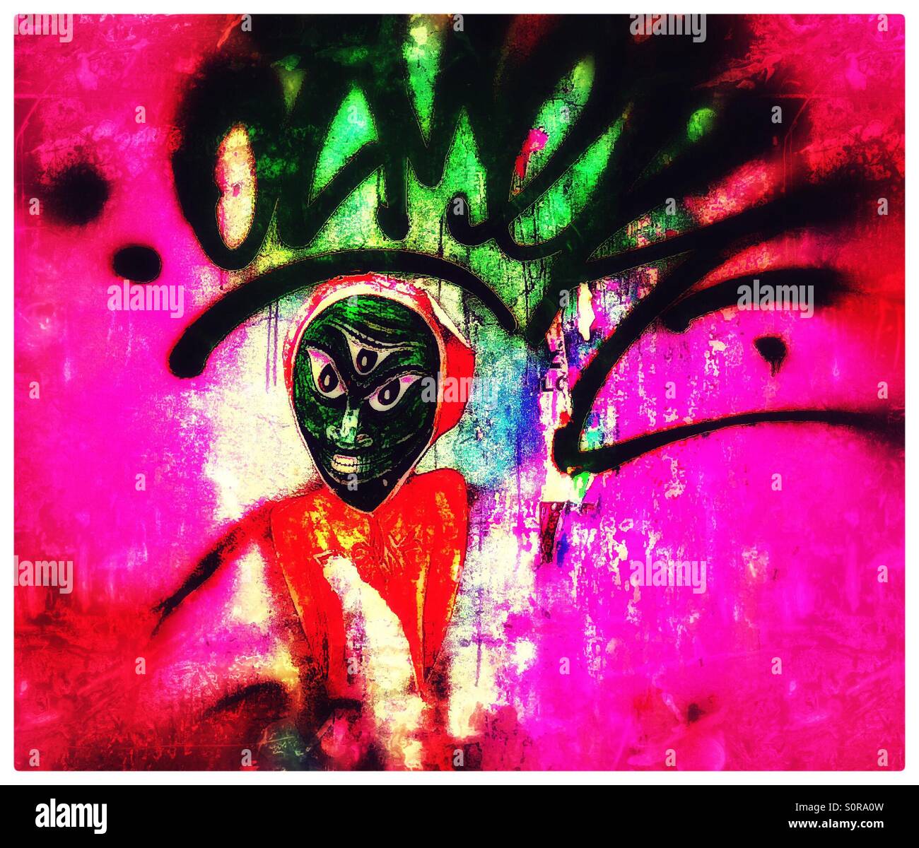 Graffiti Naples - Smartphone Captured Stock Image