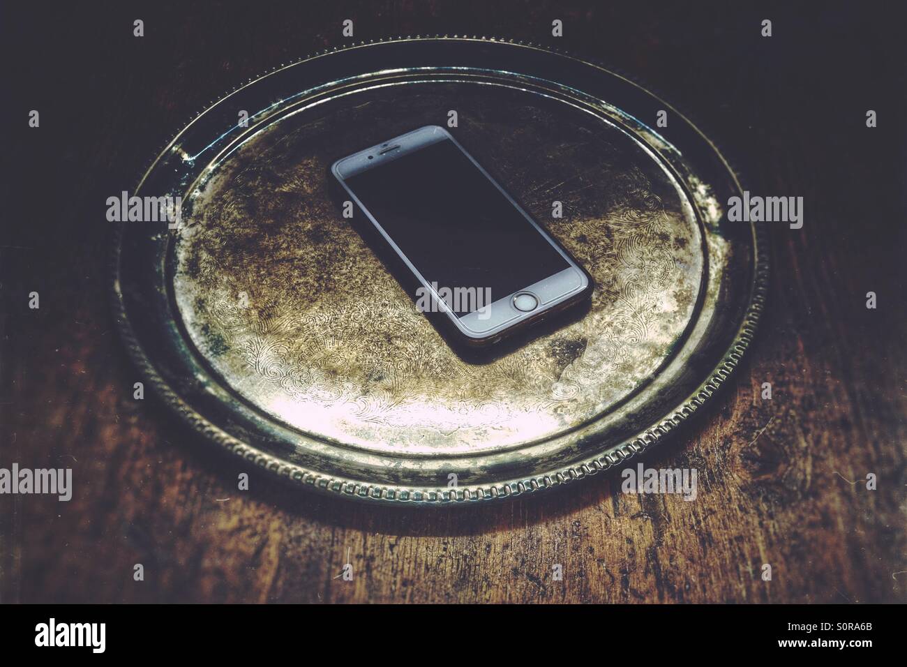 Dark communication - Smartphone Captured Stock Image