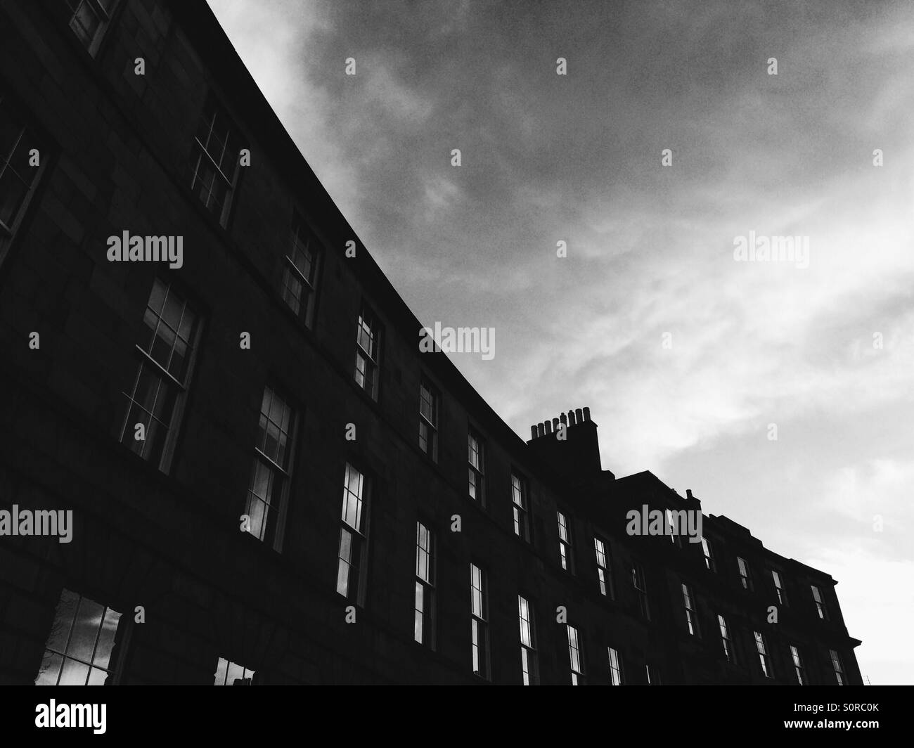 Georgian architecture in Edinburgh, Scotland. - Smartphone Captured Stock Image