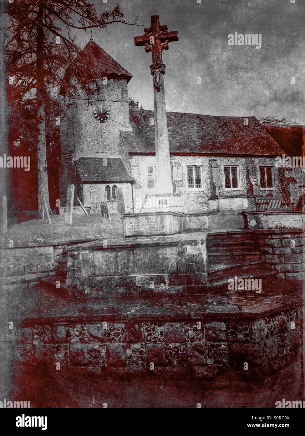 The Church of St Giles the Abbot, Farnborough Village Stock Photo