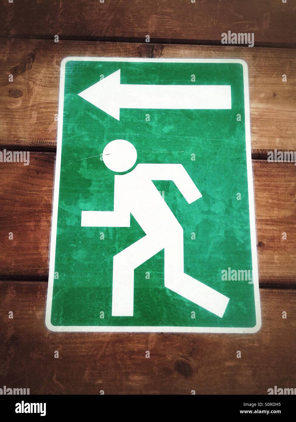 Sign direction for pedestrian - Smartphone Captured Stock Image