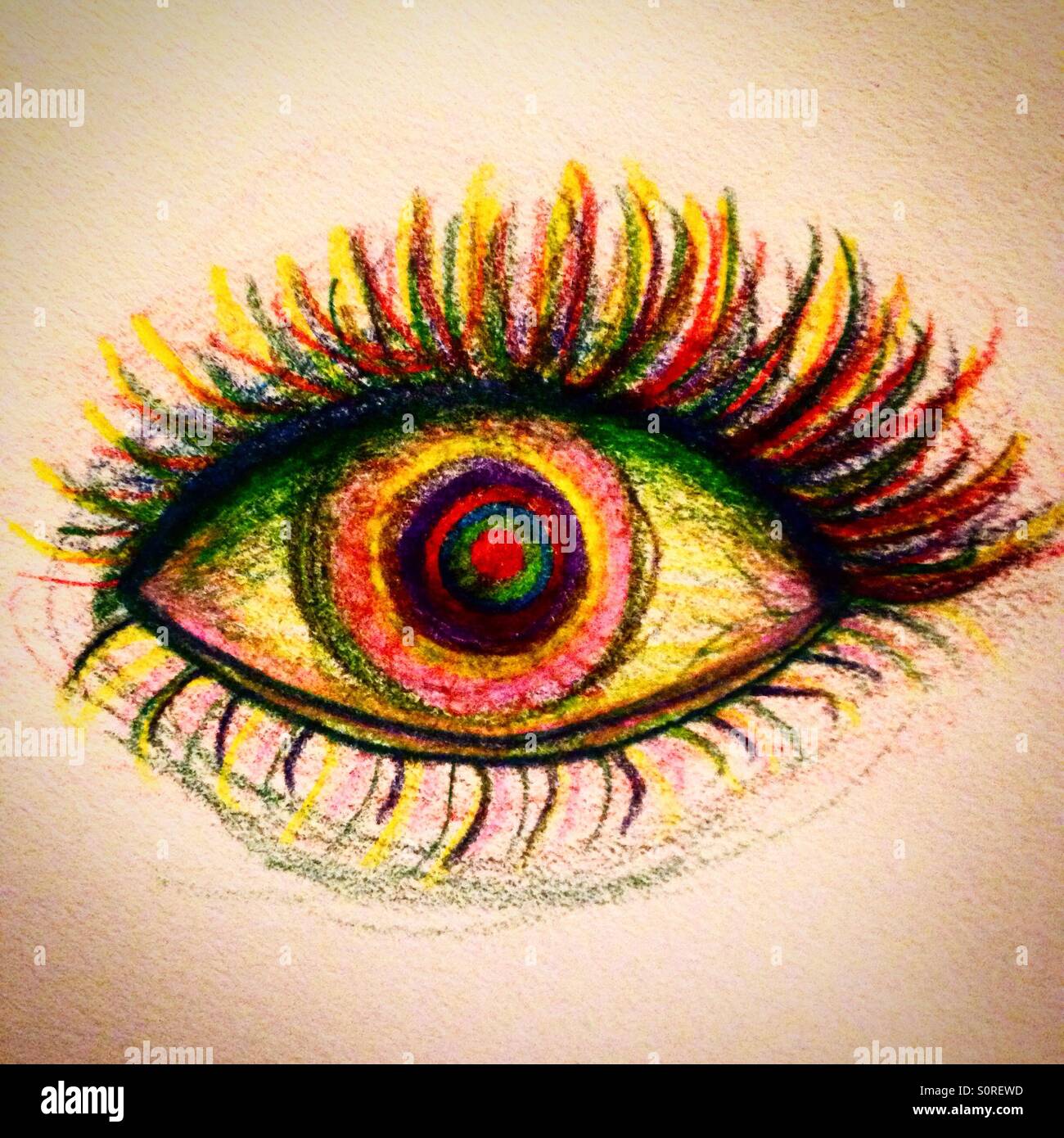 Crazy Eye Illustration Stock Photo Alamy