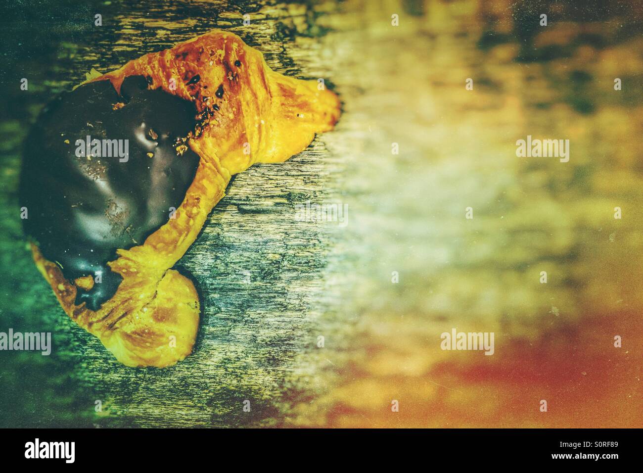 Chocolate croissant - Smartphone Captured Stock Image