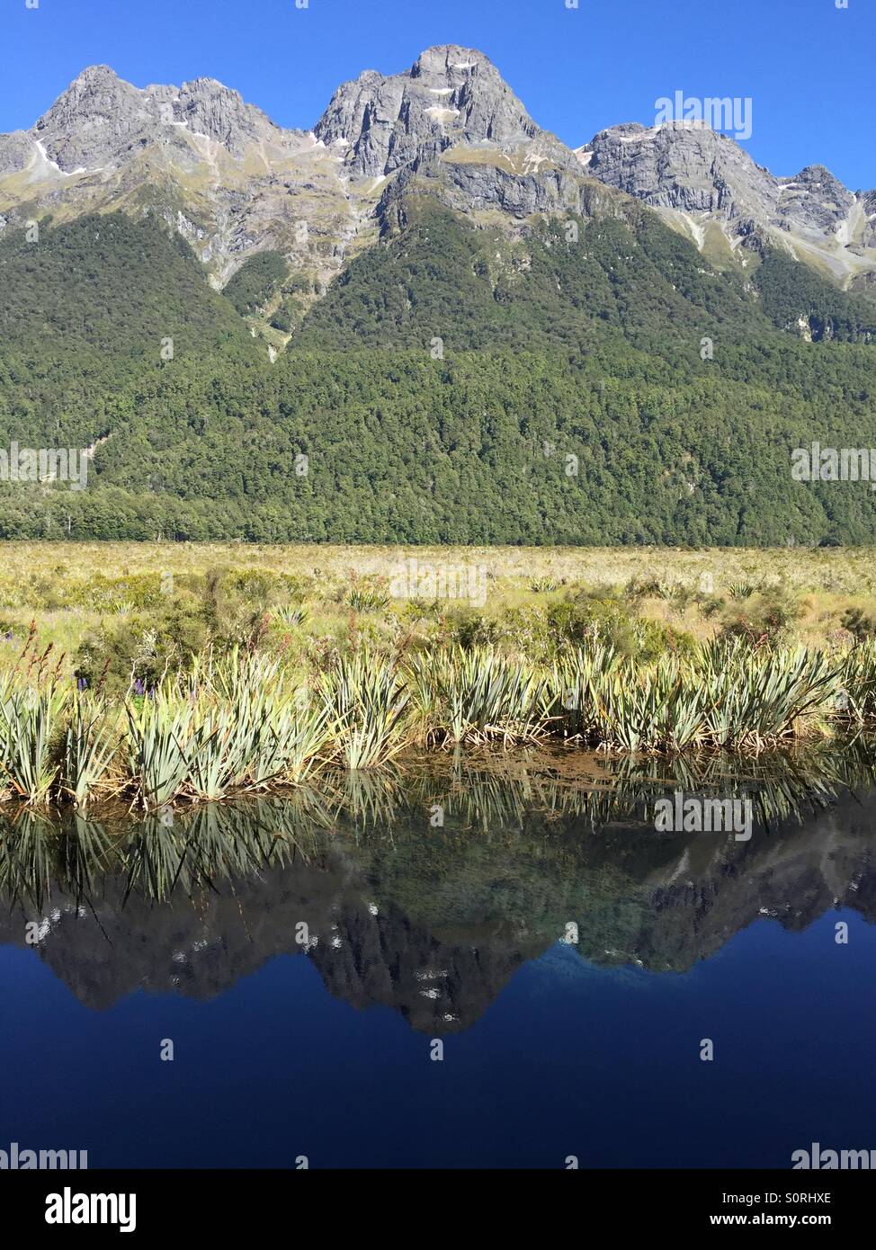 Mirror Lake, New Zealand Stock Photo