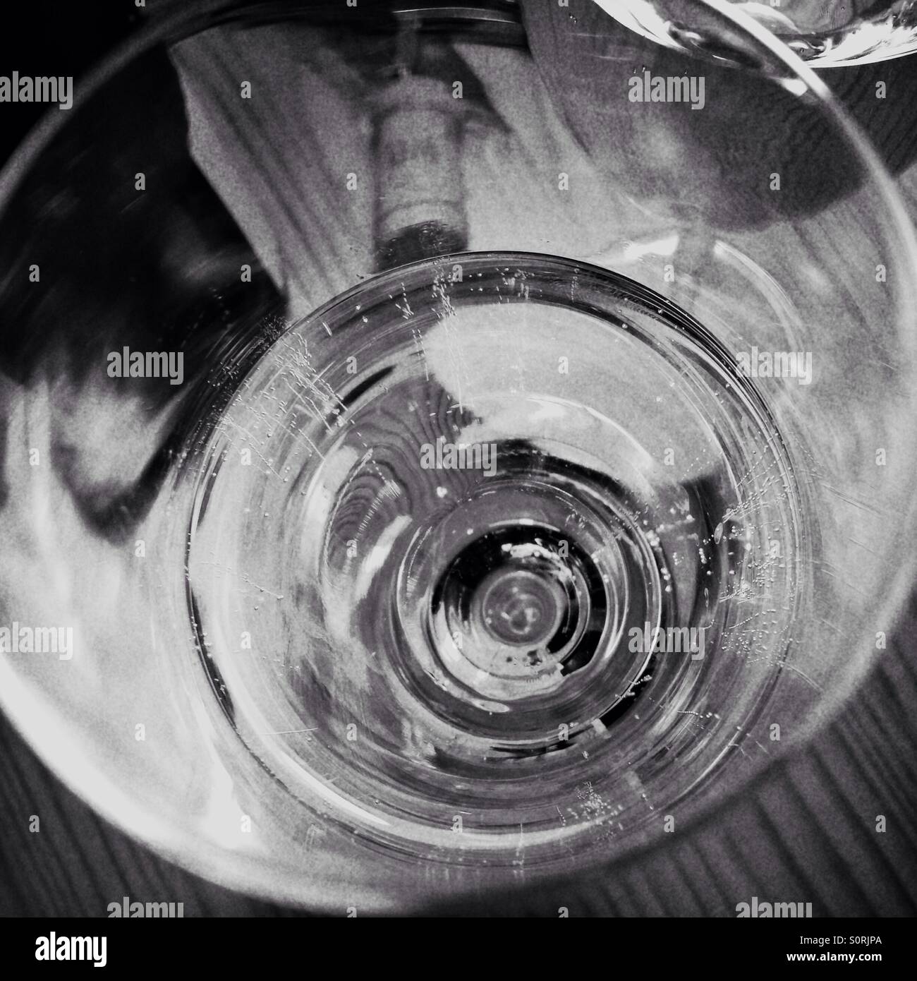 Champagne in a glass, a bottle, a corkscrew and a cork - Smartphone Captured Stock Image