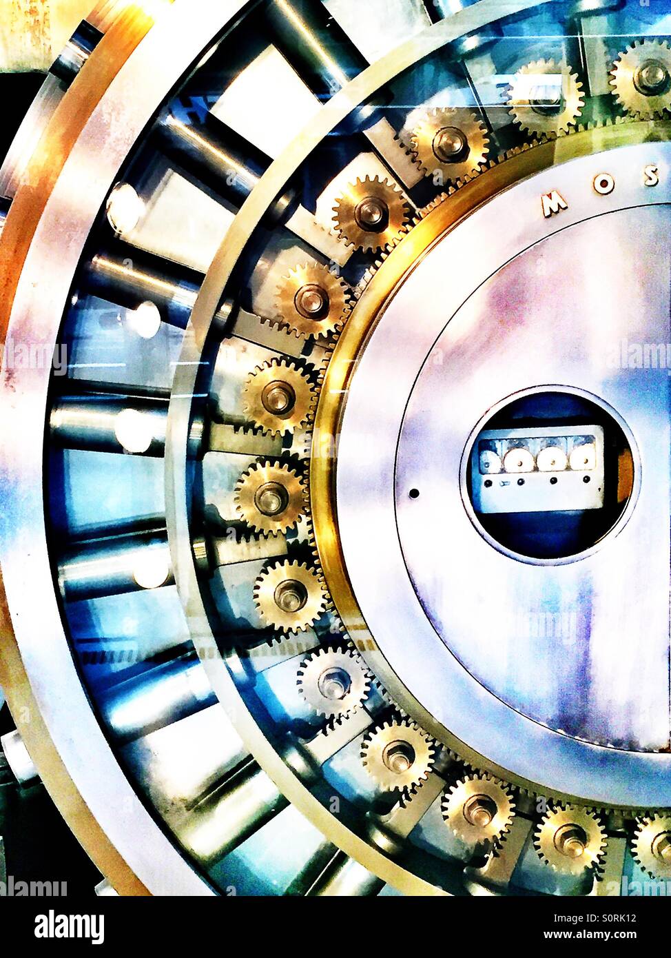 Bank vault door - Smartphone Captured Stock Image