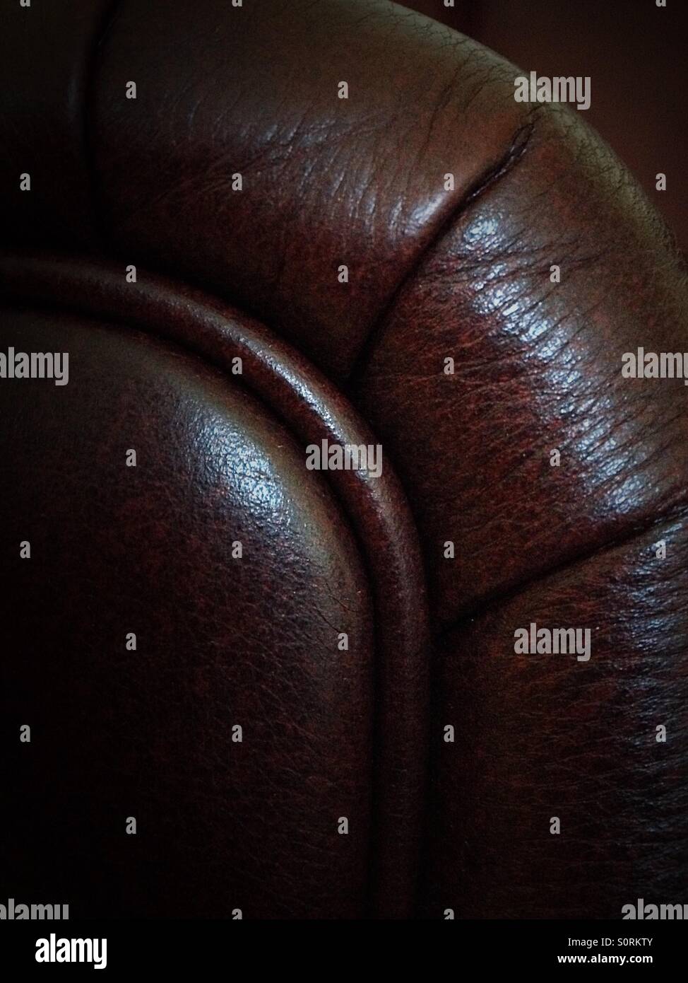 Leather armchair - Smartphone Captured Stock Image