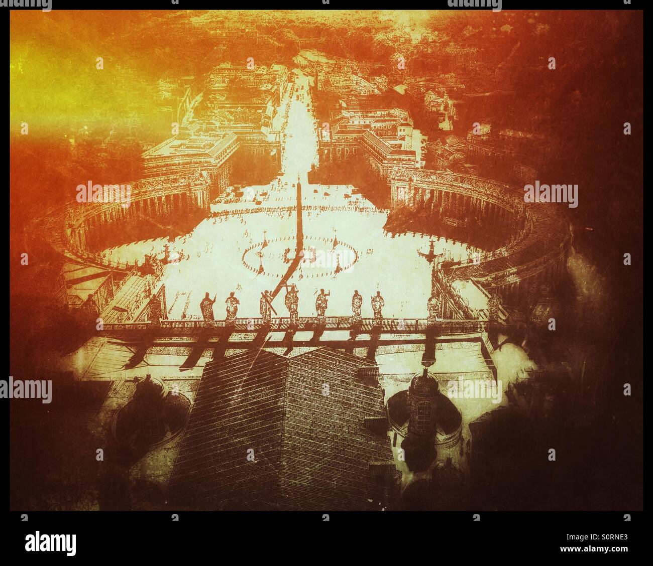 Piazza San Pietro glow - Smartphone Captured Stock Image