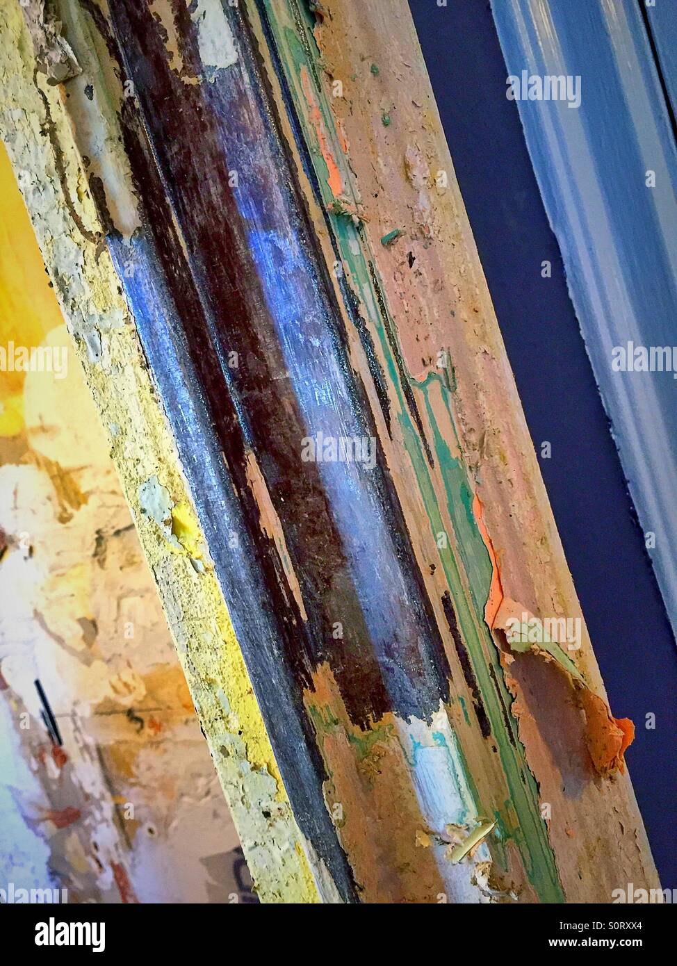 Doorframe in an abandoned house. - Smartphone Captured Stock Image