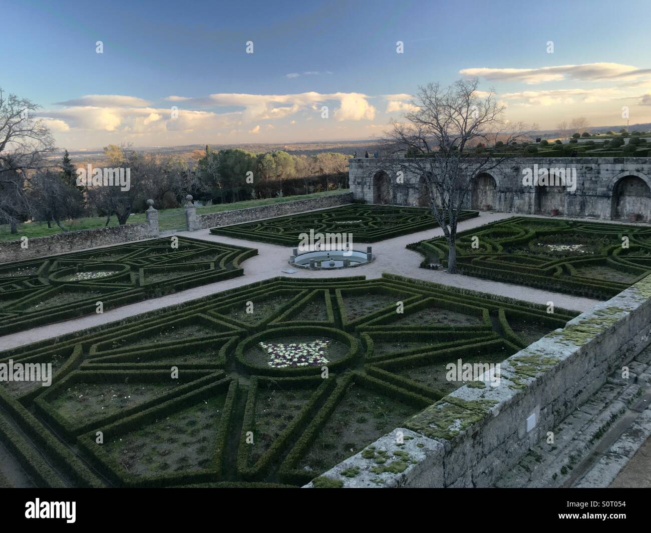 El Escorial Palace Gardens near Madrid Spain - Smartphone Captured Stock Image