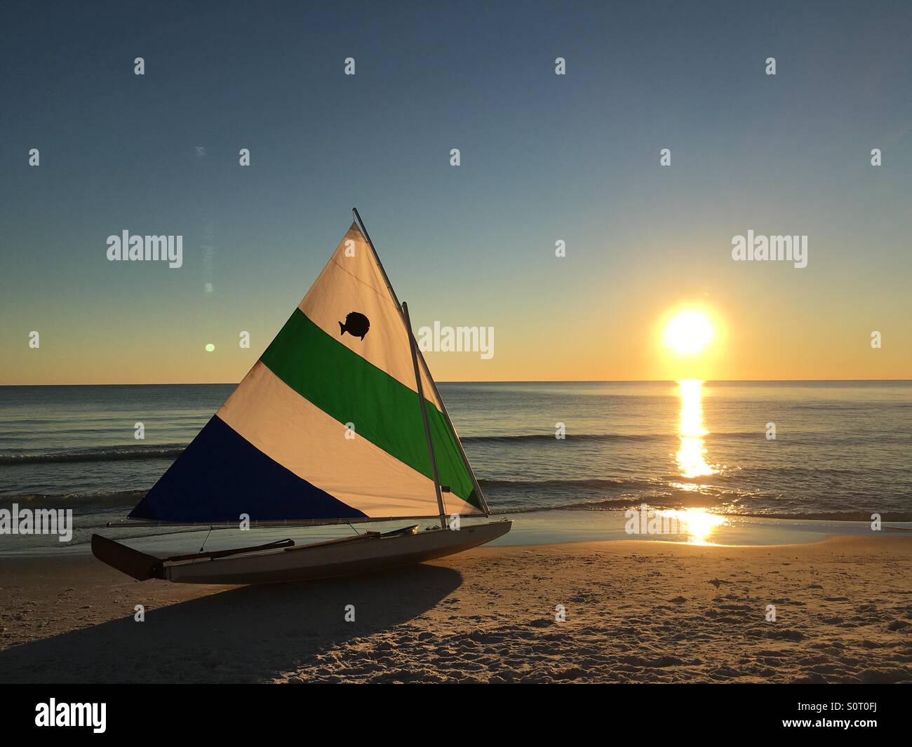 Sunset sail at Seaside, FL Stock Photo