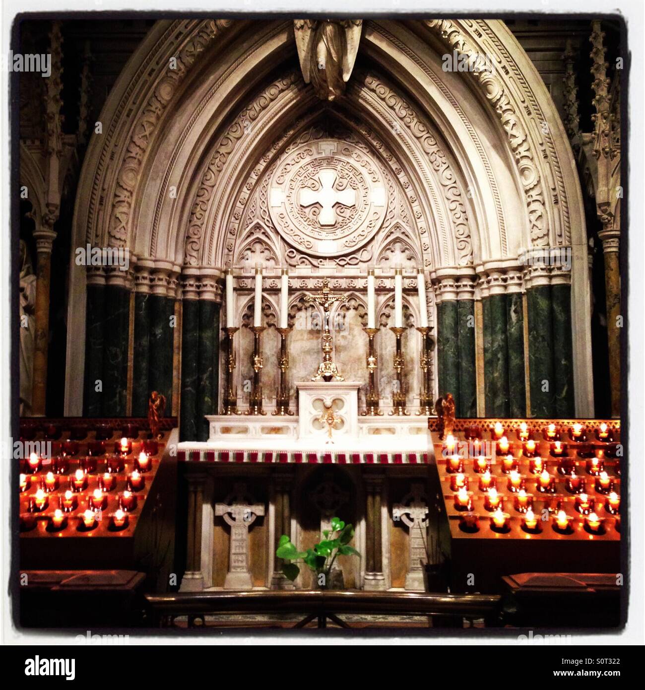Prayer candles at St Patrick Cathedral, NYC Stock Photo Alamy