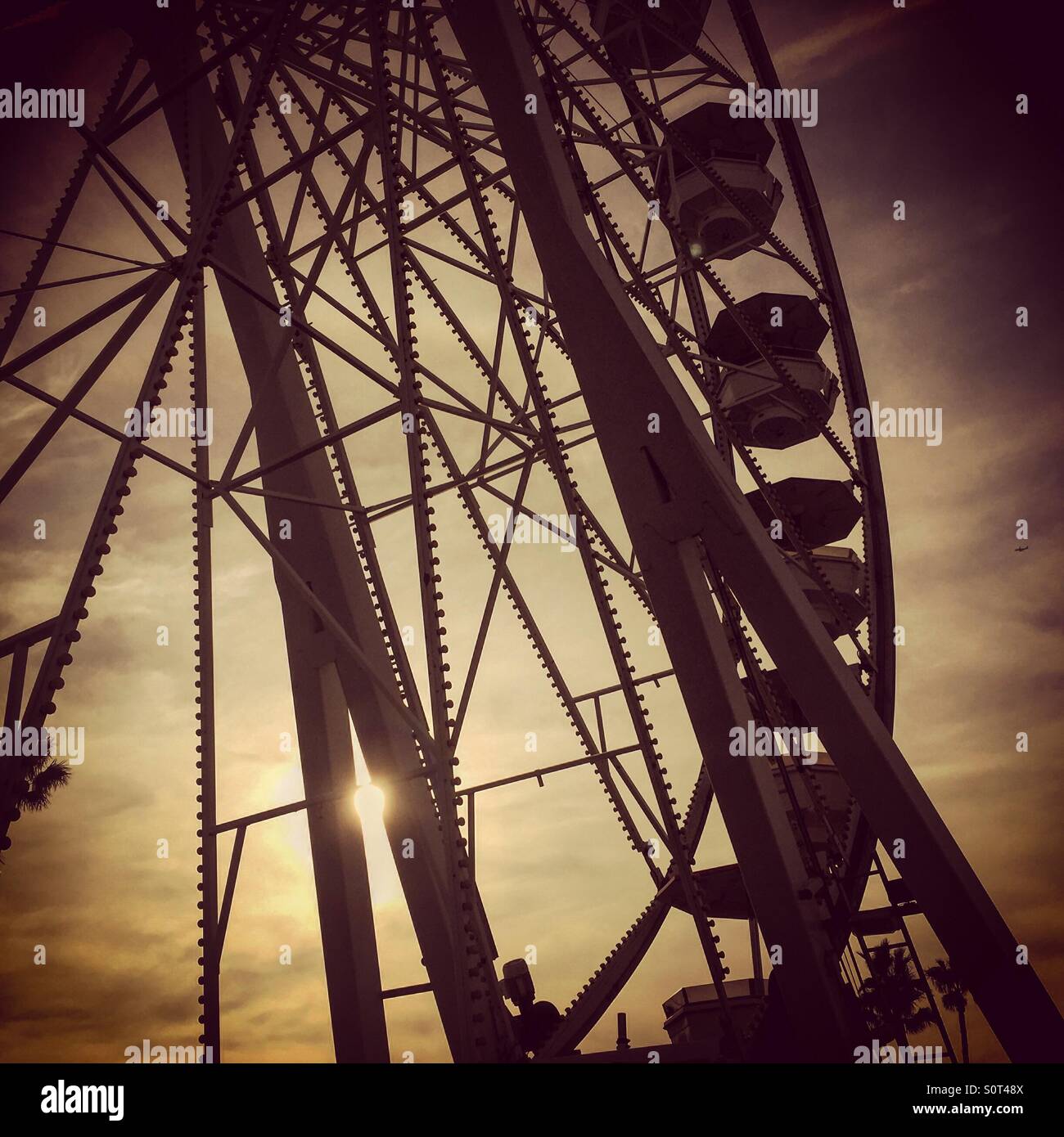Long Beach Ferris Wheel Stock Photo