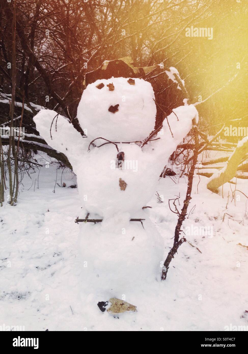 Snowman - Smartphone Captured Stock Image