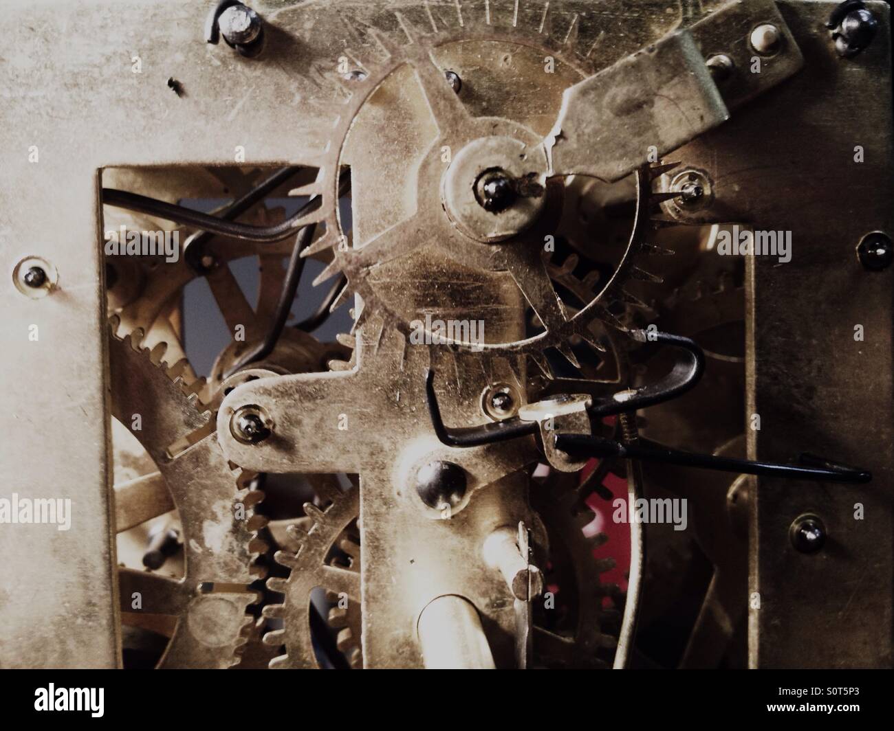 Antique clock works Stock Photo Alamy