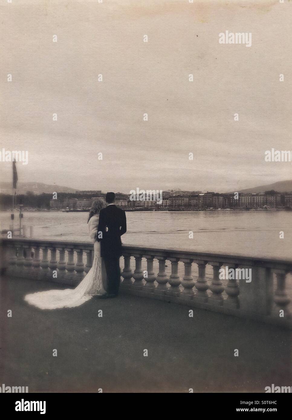 Married couple, Geneva , Switzerland - Smartphone Captured Stock Image