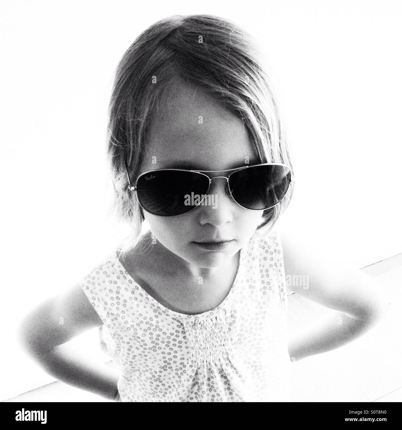 Sunglasses girl - Smartphone Captured Stock Image