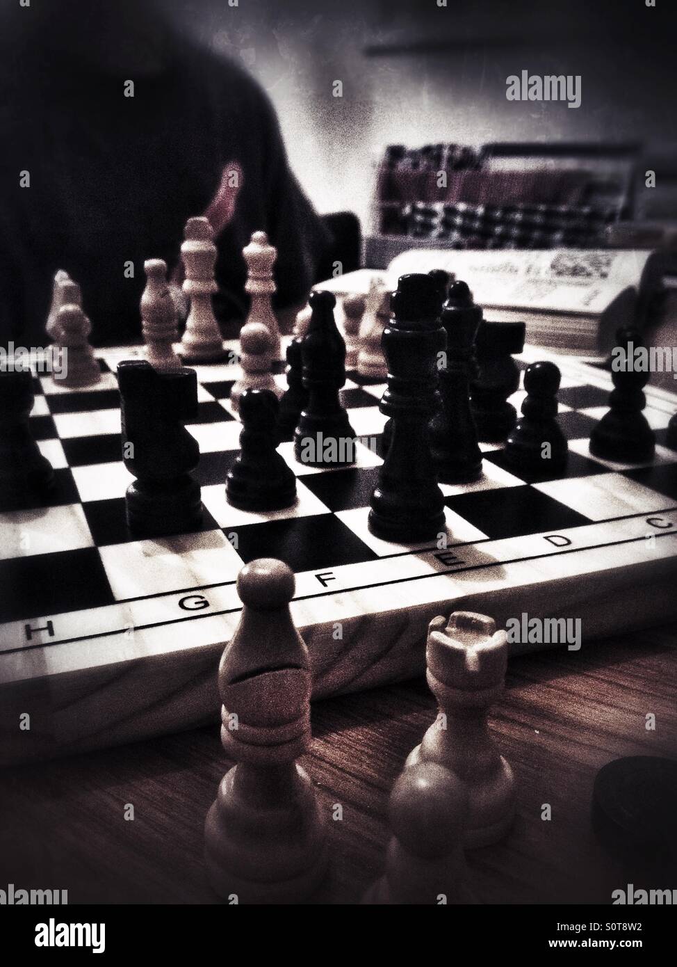 Playing chess - Smartphone Captured Stock Image