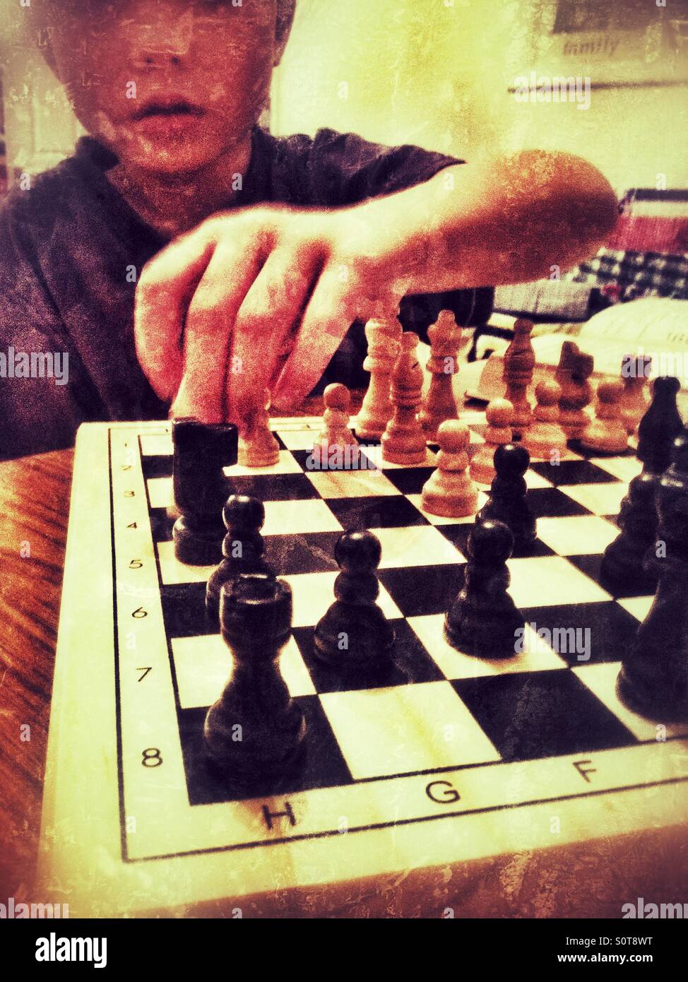 Playing chess Stock Photo
