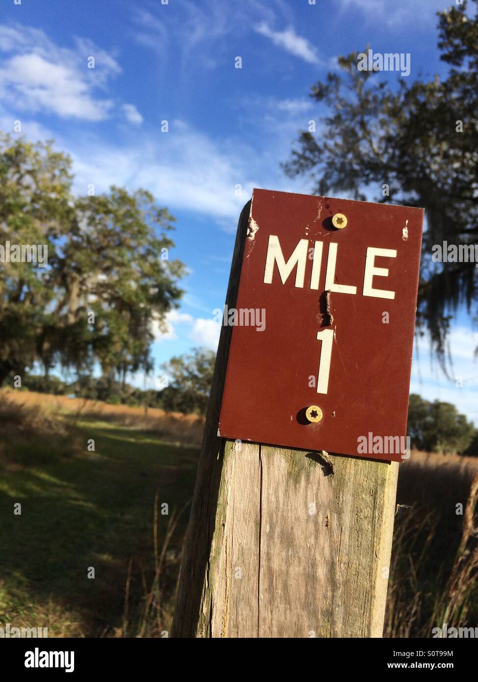 Mile marker hi-res stock photography and images - Alamy