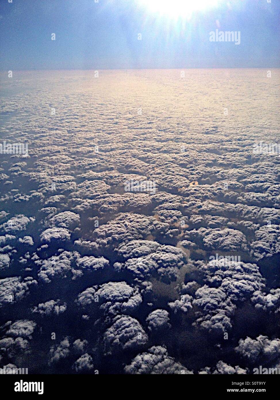 Clouds from 35000 ft Stock Photo