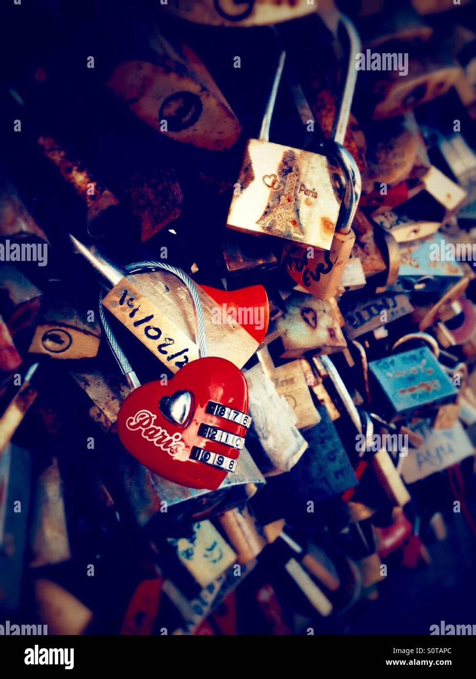 Love locks - Smartphone Captured Stock Image