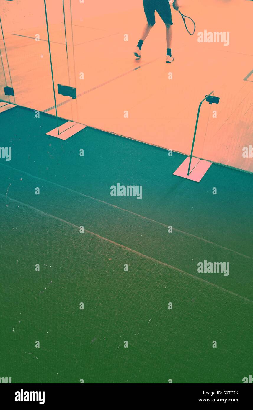 Playing squash - Smartphone Captured Stock Image