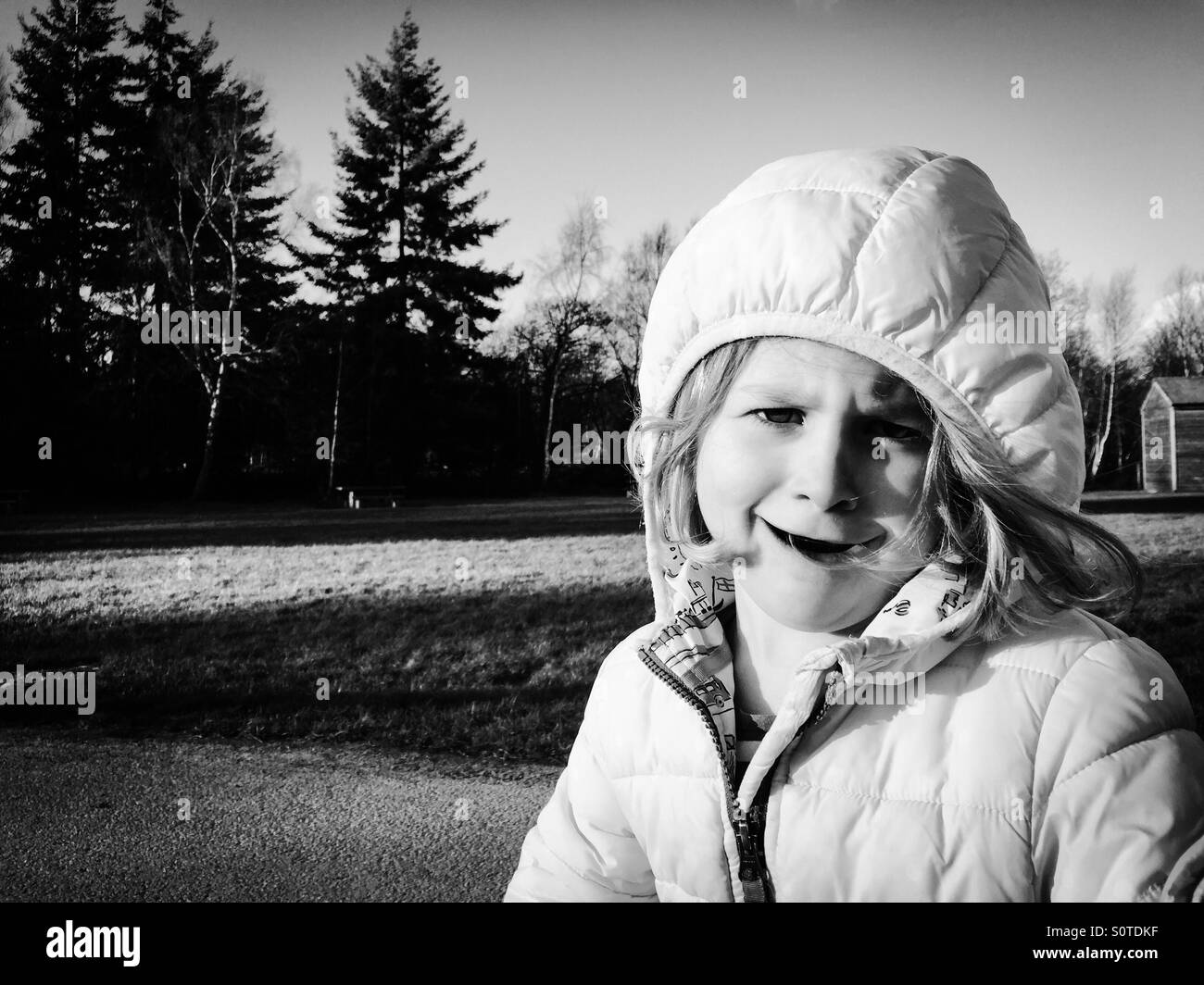 Pulling a face - Smartphone Captured Stock Image