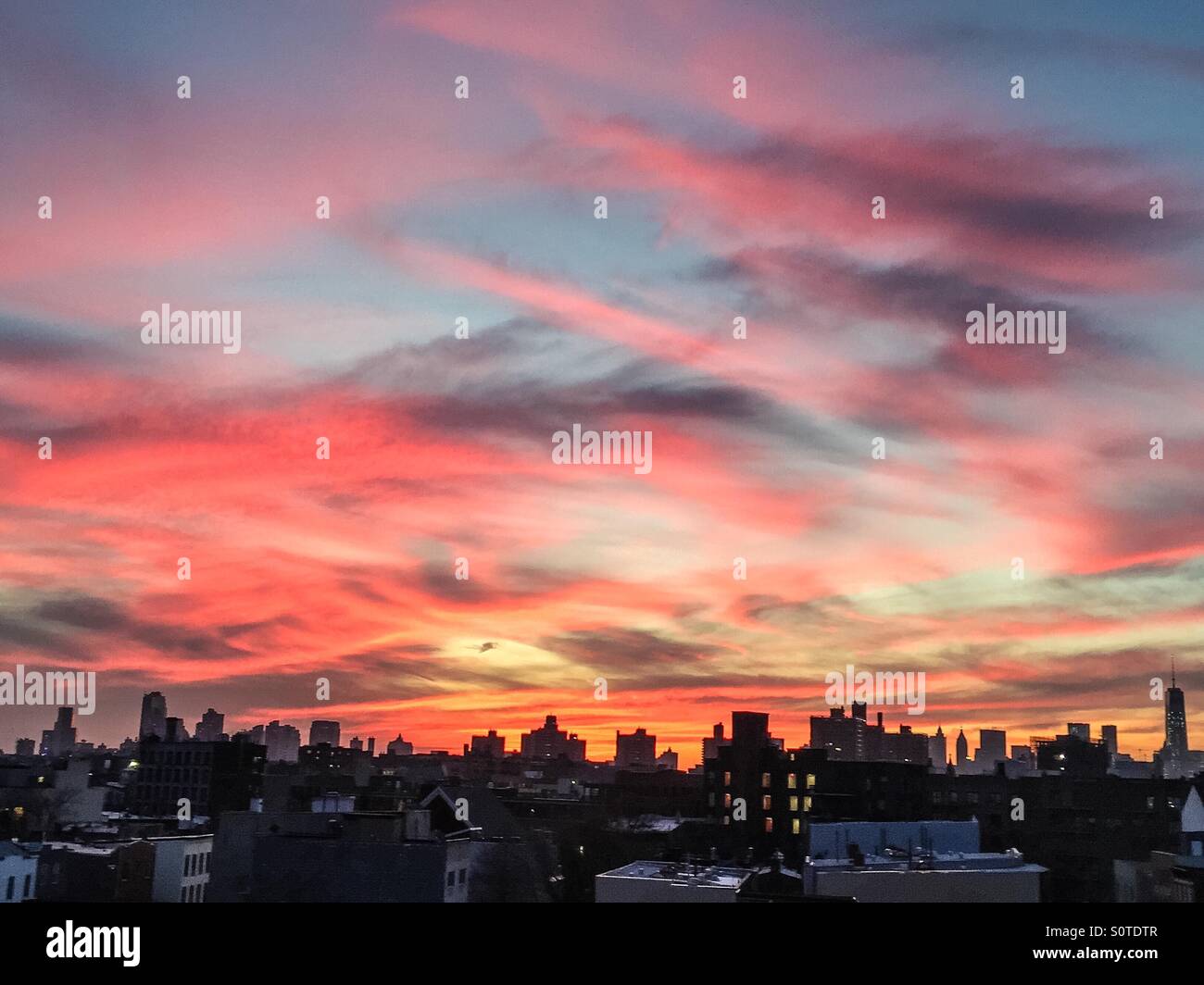 NYC view from Williamsburg, Brooklyn. - Smartphone Captured Stock Image