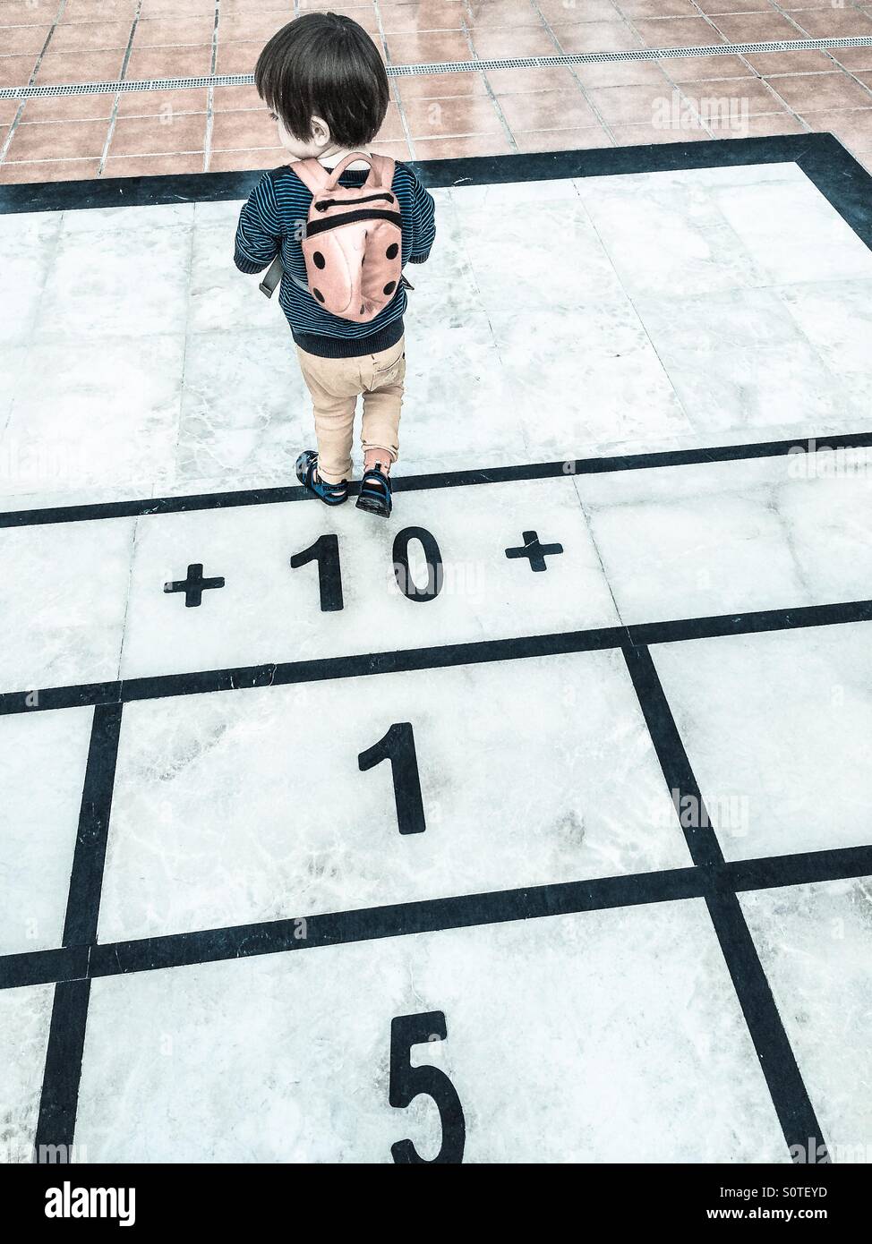 Man Learning Numbers Boy with numbers Stock Photo - Alamy