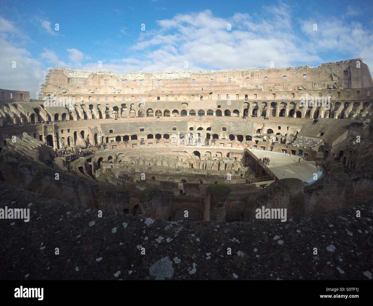 Inside the Roman  colloseum, Rome,Italy Stock Photo