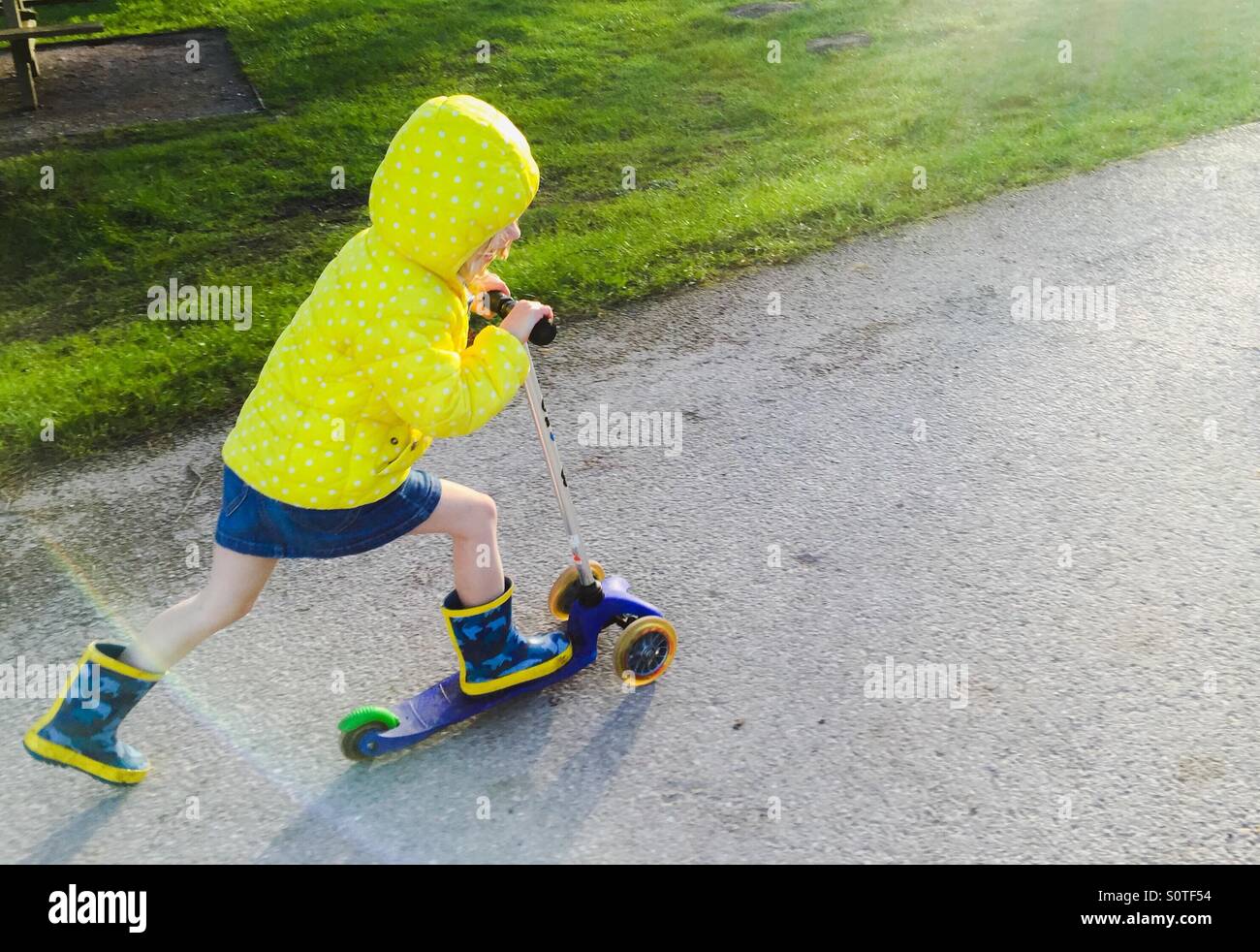 Fast scoot Stock Photo