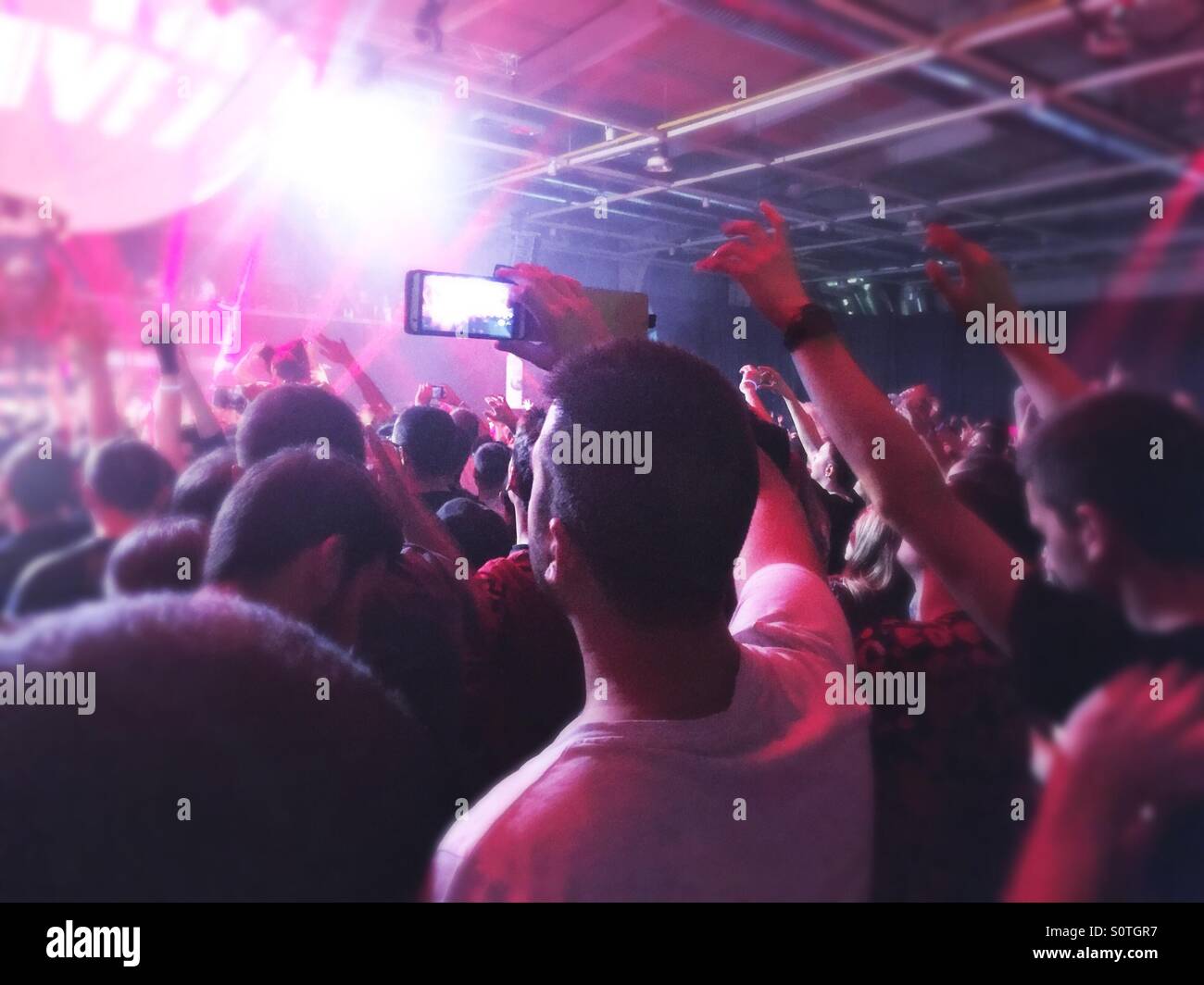 Party concert - Smartphone Captured Stock Image